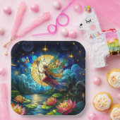 Assiettes En Carton Stained Glass Moonlight Flight Fairy  (Fête)