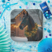 Assiettes En Carton Stallion avec couronne de Noël (Fête)