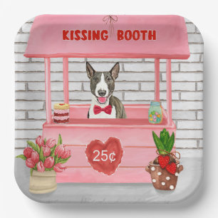 Assiettes En Carton Stand de baisers de chien Bull Terrier pour la Sai