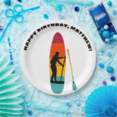 Assiettes En Carton Stand Up Paddle Board SUP Personnalisé (Fête)