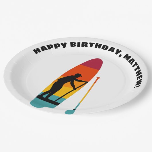 Assiettes En Carton Stand Up Paddle Board SUP Personnalisé (Angle)
