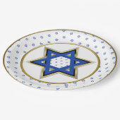 Assiettes En Carton Star Bleue d'or de David Gold Ring Trim (Angle)