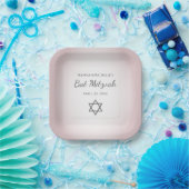 Assiettes En Carton Star de David Simple Pretty Bat mitzvah rose pâle (Fête)