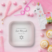 Assiettes En Carton Star de David Simple Pretty Bat mitzvah rose pâle (Fête)