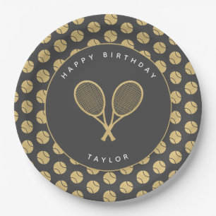 Assiettes En Carton Star du tennis - balle de tennis