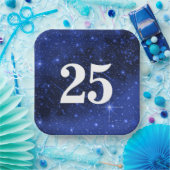 Assiettes En Carton Star Galaxy Pour 25ème anniversaire (Fête)