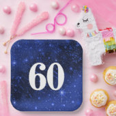 Assiettes En Carton Star Galaxy pour 60e fête d'anniversaire (Fête)