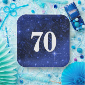 Assiettes En Carton Star Galaxy pour 70ème anniversaire (Fête)