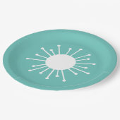 Assiettes En Carton Starburst rétro du milieu du siècle (Angle)