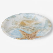 Assiettes En Carton Starfish Coastal Beach Theme Event Paper Plate (Angle)