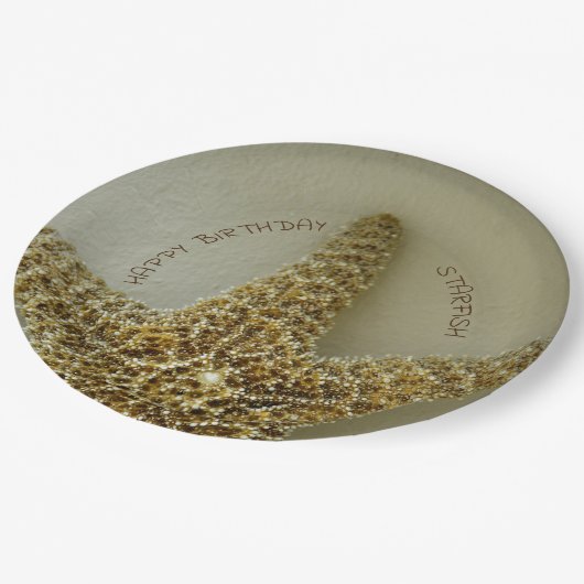 Assiettes En Carton Starfish Coastal Photographie naturelle personnali (Angle)