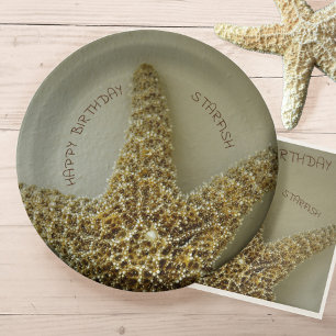 Assiettes En Carton Starfish Coastal Photographie naturelle personnali
