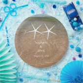 Assiettes En Carton Starfish Cute Couple Beach Mariages nautiques 2023 (Fête)