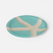 Assiettes En Carton Starfish élégant océan moderne plage turquoise (Angle)