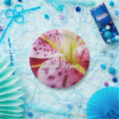 Assiettes En Carton Stargazer Lily brillant Magenta Floral (Fête)