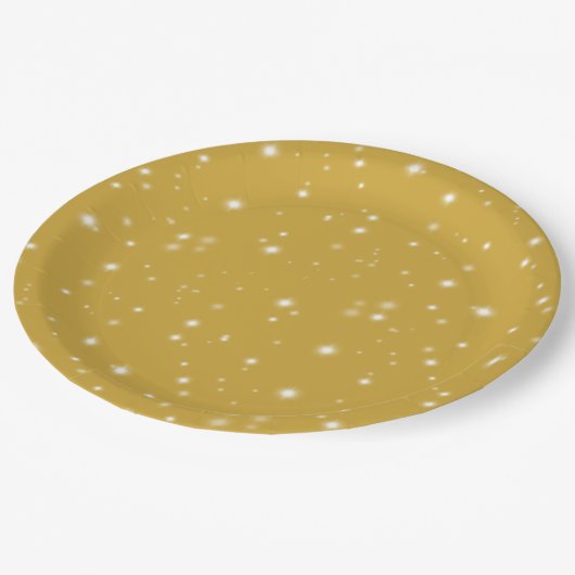 Assiettes En Carton Starlight Boho Gold (Angle)