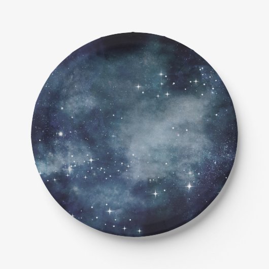 Assiettes En Carton Starry Night Blue Sky Stars Astrologie Universe (Devant)