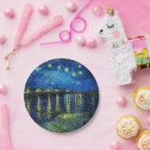 Assiettes En Carton Starry Night Over the Rhone par Vincent Van Gogh (Fête)