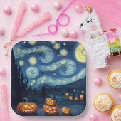 Assiettes En Carton Starry Night Van Gogh Halloween (Fête)
