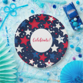 Assiettes En Carton Starry Splendor : 9" Rouge, Blanc et Bleu (Fête)