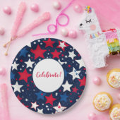 Assiettes En Carton Starry Splendor : 9" Rouge, Blanc et Bleu (Fête)
