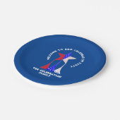 Assiettes En Carton Stars et rayures Patriot (Angle)