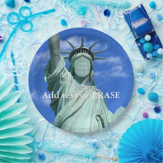 Assiettes En Carton Statue de cool et d'amusement de la liberté (Fête)