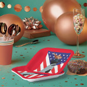 Assiettes En Carton Statue de la Liberté Torch avec drapeau américain