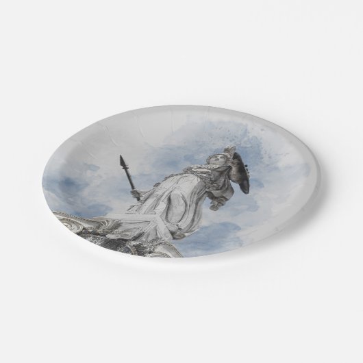 Assiettes En Carton Statue grecque classique Athéna (Angle)