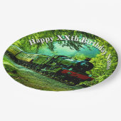 Assiettes En Carton Steam Train Man's Birthday Party (Angle)