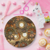 Assiettes En Carton Steampunk (Fête)