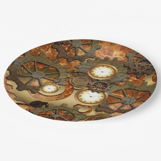Assiettes En Carton Steampunk (Angle)