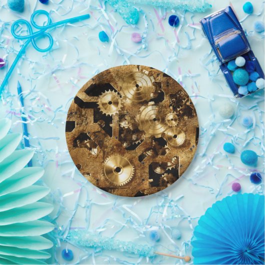 Assiettes En Carton Steampunk (Fête)