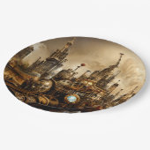 Assiettes En Carton Steampunk City (Angle)