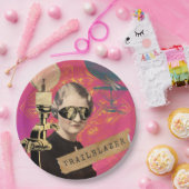 Assiettes En Carton Steampunk Femme Trailblazer Pop Art (Fête)