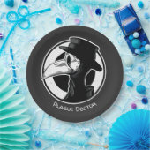 Assiettes En Carton Steampunk Plague Doctor Bird Mask B/W (Fête)