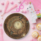 Assiettes En Carton Steampunk, rouages merveilleux (Fête)