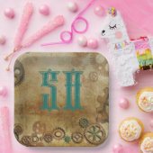 Assiettes En Carton Steampunk Rousty Gears Anniversaire Plaques de pap (Fête)