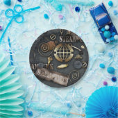 Assiettes En Carton Steampunk, scrapbooking (Fête)