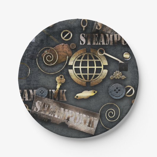 Assiettes En Carton Steampunk, scrapbooking (Devant)