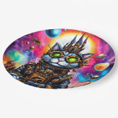 Assiettes En Carton Steampunk Space Chat I (Angle)