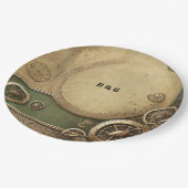 Assiettes En Carton Steampunk Victorian Gearwork Mariage (Angle)
