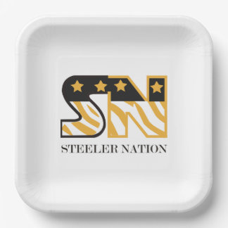 Assiettes En Carton Steeler Nation Party Plate