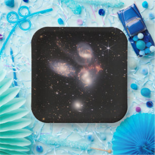 Assiettes En Carton Stephan's Quintet 5 Galaxies Deep Field James Webb