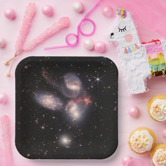 Assiettes En Carton Stephan's Quintet 5 Galaxies Deep Field James Webb (Fête)