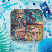 Assiettes En Carton Stephen Hawking Genius (Fête)