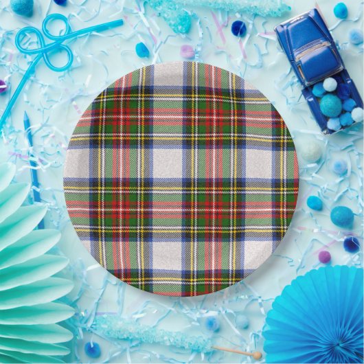 Assiettes En Carton Stewart Royal Dress Plaid Scottish Motif (Fête)