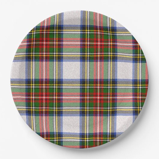 Assiettes En Carton Stewart Royal Dress Plaid Scottish Motif (Devant)
