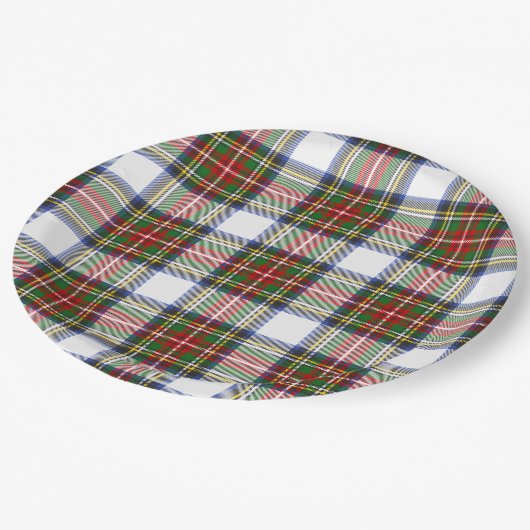 Assiettes En Carton Stewart Royal Robe Plaid Scottish Symétrie (Angle)