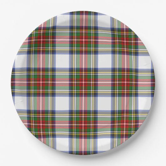 Assiettes En Carton Stewart Royal Robe Plaid Scottish Symétrie (Devant)